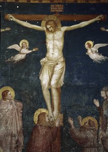 Cristo crucifica, detalhe da Crucificação com cinco Franciscanos - Fresco de Giotto (c.1266 1337)