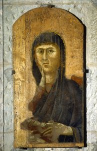 Nossa Senhora. Retrato da Virgem sobre um fundo dourado. Pintura de Giotto di Bondone (1267 -1337), cerca de 1290. Tempera sobre madeira. Dimensões: 81,5 x 41 cm. Borgo San Lorenzo, Pieve.
1610