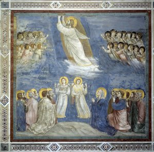 A Ascensão de Cristo. Fresco de Giotto di Bondone (1267-1337)