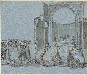 Oração para o florescimento das varas de Giotto di Bondone