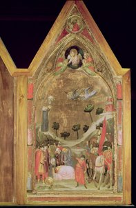 O Martírio de São Paulo, painel do lado direito do Tríptico Stefaneschi, c.1320 (têmpera no painel) de Giotto di Bondone