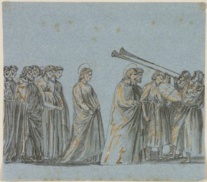 Procissão de casamento de Maria e José de Giotto di Bondone