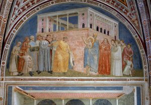 São Francisco Renunciando a seus bens mundanos, da Capela Bardi, c.1320 de Giotto di Bondone