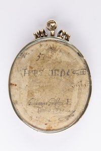 Verso do retrato de Cristo Zaga (Ṣägga Krǝstos) de Giovanna Garzoni