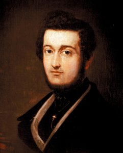 Retrato do Patriota e Músico Piero Maroncelli (1795-1846) Pintura de Giovanni Carnovali dit il Piccio (1804-1873) 1839 Roma, Museo del Risorgimento