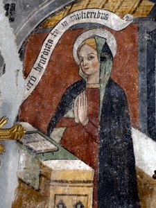 Os frescos da capela da Anunciação, cerca de 1470 (fresco) de Giovanni (attr. to) Baleison