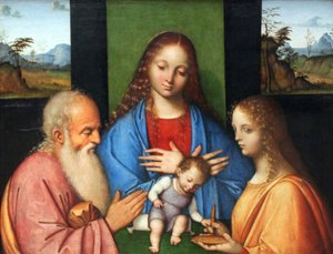 Virgem e Menino















 com São José e Lúcia