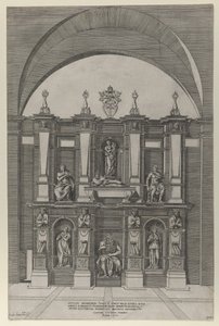 Espelho da magnificência romana: Sepulcro de Júlio II, 1582., 1582 de Giovanni Ambrogio Brambilla