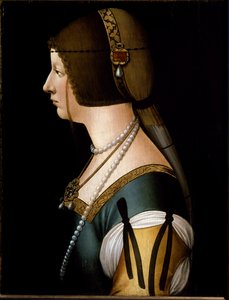 Retrato da Impressora Bianca Maria Sforza de Giovanni Ambrogio de (circle of) Predis