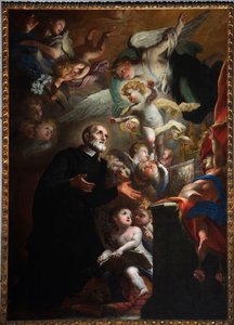 Aparição da Criança a San Filippo Neri. 1687 (óleo sobre tela)