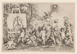 Alegoria com putti de Giovanni Andrea Podesta