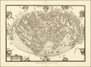 Mapa do mundo de 1540 de Giovanni Andrea Vavassore de Giovanni Andrea Vavassori
