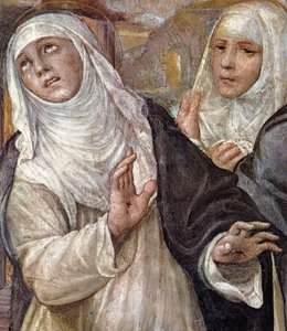 O êxtase de Santa Catarina, detalhe, 1526