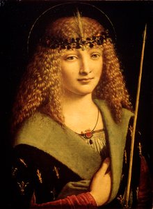 Retrato de uma juventude como São Sebastião, c1500 de Giovanni Antonio Boltraffio
