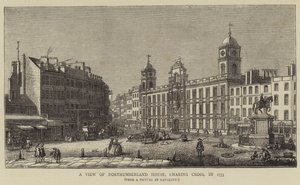 Uma visão da Northumberland House, Charing Cross, em 1753 de Giovanni Antonio Canal