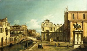O Campo Santi Giovanni e Paolo, Veneza, 1738-9 de Giovanni Antonio Canal