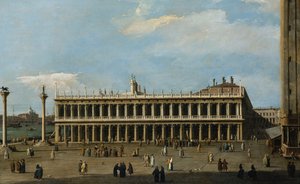 A Biblioteca e a Piazzetta, Veneza, do Palácio Ducal, de Giovanni Antonio Canal