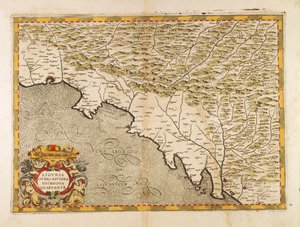 Região da Ligúria Oriental, do Atlas da Itália por Giovanni Antonio Magini, gravura em cobre de Giovanni Antonio Magini