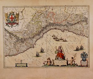 Mapa da Região da Ligúria, de Giovanni Antonio Magini de Giovanni Antonio Magini