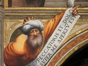 Central Nave, Plume Third Span South, IL Pordenone 1520, Busto com Profeta de Giovanni Antonio Pordenone