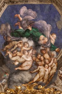 Deus como Criador entre Anjos, c.1529 (fresco) de Giovanni Antonio Pordenone