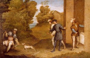 St. Roch alimentado por cão, compartimento de Altarpiece de St. Gotthard
