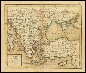 Mapa de 1762 - Turquia europeia de Giovanni Antonio Rizzi-Zannoni