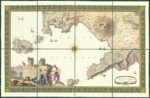 Mapa do Golfo de Nápoles de 1794 de Giovanni Antonio Rizzi-Zannoni