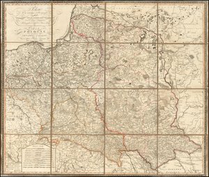 Mapa da Polónia de 1807 de Giovanni Antonio Rizzi-Zannoni