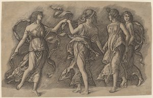 Quatro Musas Dançantes de Giovanni Antonio da Brescia, after Andrea Mantegna