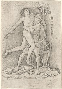 Hércules e Anteu de Giovanni Antonio da Brescia, after Andrea Mantegna
