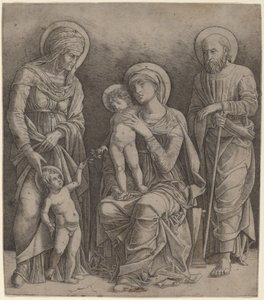 Sagrada Família com Santa Isabel e o Menino São João de Giovanni Antonio da Brescia, after Andrea Mantegna