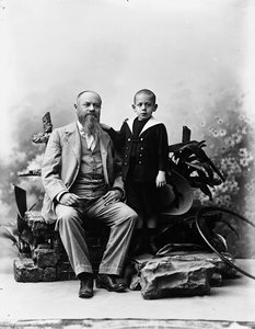Retrato do homem com menino de Phillipe de Marlier
