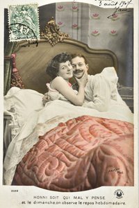 Cartão Postal: Honni soit qui mal pense y/Sunday descansar semanalmente - data 1907 de Phillipe de Marlier