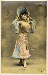 Cartão postal: Moulin Rouge - Retrato de Mariette, artista de music hall de Phillipe de Marlier