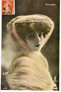Cartão postal: Palais Royal - Retrato de Dorzil, artista de Phillipe de Marlier
