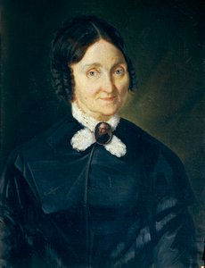 Retrato de Donna Tecla Antonini de Laska por Giovanni Baccarlino, óleo sobre tela, 47x63 cm