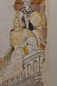 Arquitectura com figuras (fresco) de Giovanni Badile