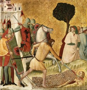 O Martírio de São Columba Cenas da Vida de São Columba, 1345-1350.