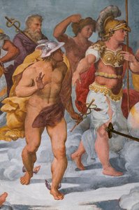 A Assembleia de Deuses, detalhe de 3606292, c.1560 (fresco)