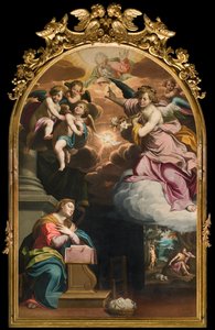 Transeção Sul, Altar da Anunciação, Altarpiece de Giovanni Battista Trotti conhecido como Il Malosso 1594