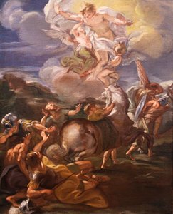 A Conversão de São Paulo (óleo sobre tela) de Giovanni Battista (1639-1709) Gaulli