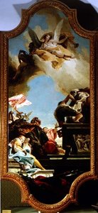 A Realização de uma Estátua em Honra do Imperador de Giovanni Battista Tiepolo