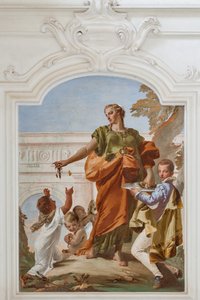 Generosidade na distribuição de presentes de Giovanni Battista Tiepolo