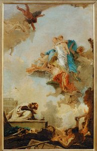 A Virgem do Carmo que aparece a São Simeão Stock ... de Giovanni Battista (1696-1770) Tiepolo