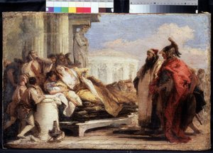 A morte de Dido (A morte de Dido). Pintura de Giambattista Tiepolo (1696-1770). Óleo sobre tela, 40 x 63 cm de Giovanni Battista Tiepolo