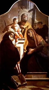 São José com o Cristo Menino e Santos, c.1730-35 (óleo sobre tela) de Giovanni Battista Tiepolo
