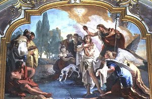 O Batismo de Cristo (fresco) de Giovanni Battista Tiepolo