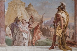 Eurybates e Talthybius levando Briseis a Agamémnon (detalhe)