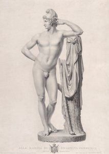 Paris encostada em um toco de árvore, 1817. de Giovanni Battista Balestra